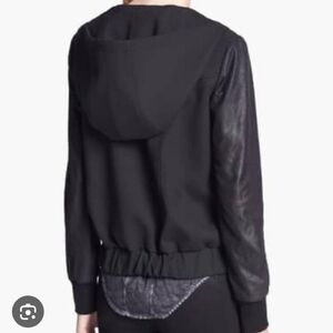 Helmut Lang Black Bomber Jacket with Hood